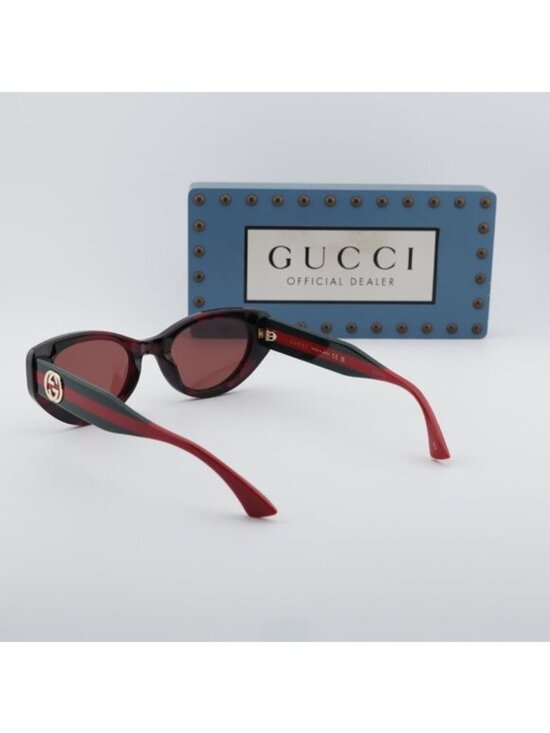 Gucci GG1862S 003 Cat Eye Sunglasses - Havana/Burgundy main image 6